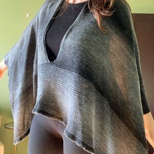 Gray Ribbed Knit Skirt